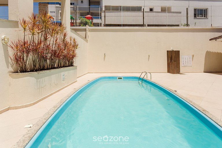 Apto com piscina a 2min da praia CAC106